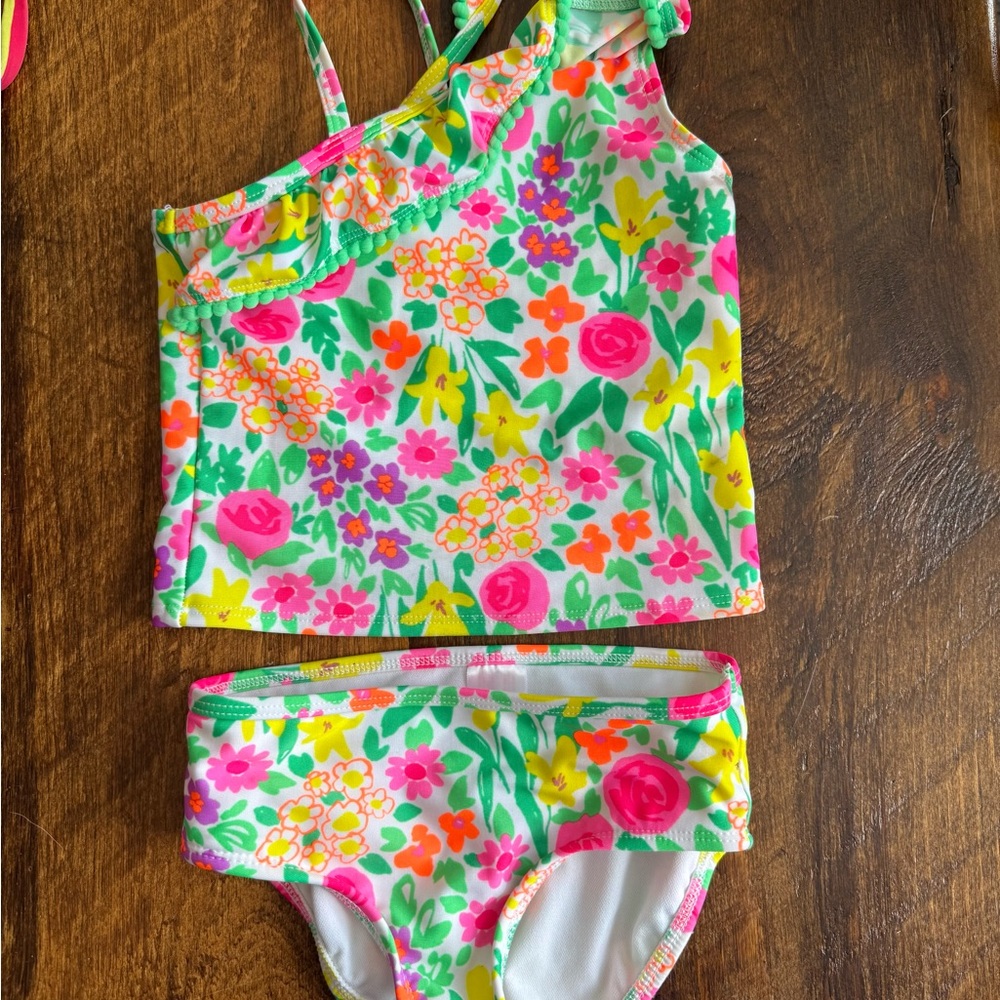 Cat & Jack Pink and Yellow Bikini Set